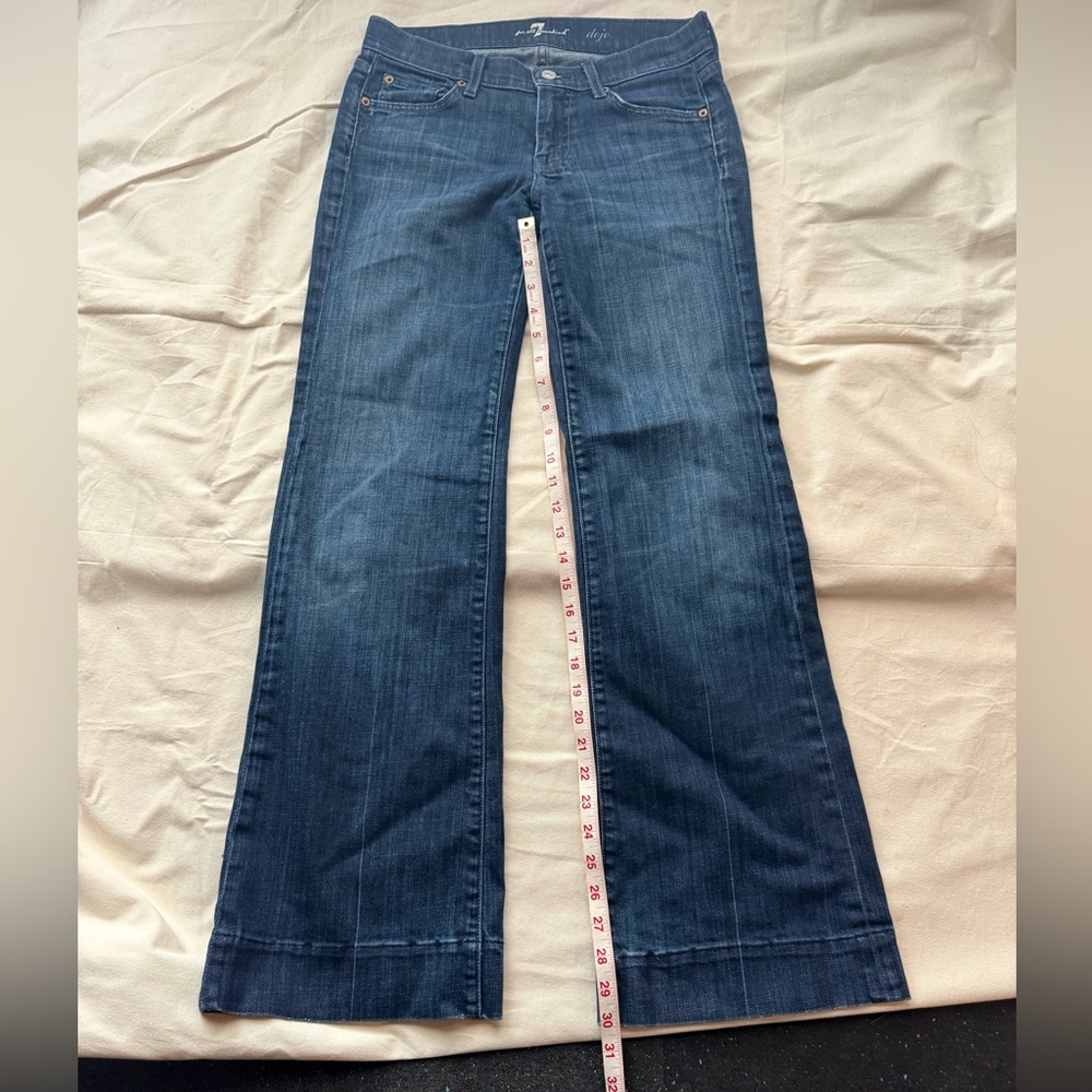 7 For All Mankind Dark Blue Flare Jeans